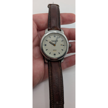 Timberland Mens Indiglo Analog Watch With Brown Leather Band