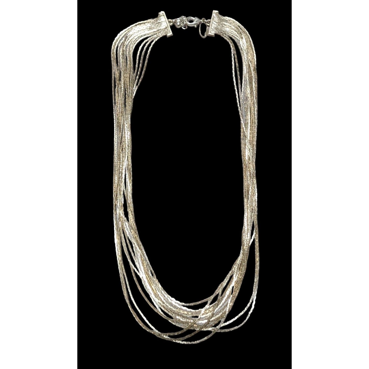 Express Multilayer Silver Chain Necklace