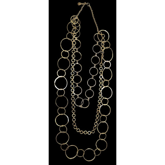 Yochi NY Multilayer Gold Ring Statement Necklace