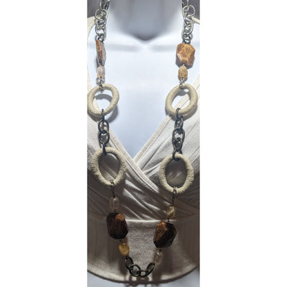 Chico's Earthy Bohemian Statement Necklace