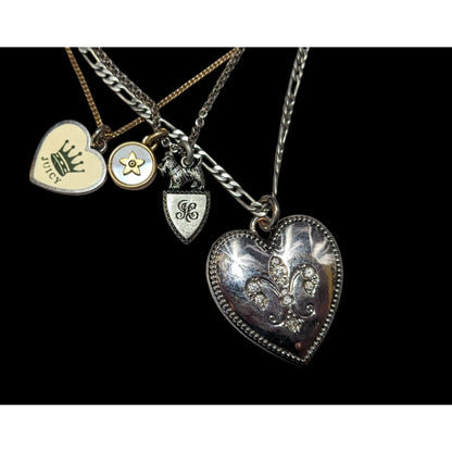 Y2K Juicy Couture Multilayer Charm Necklace