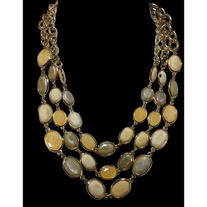 Vintage Talbots Multilayer Gemmed Necklace