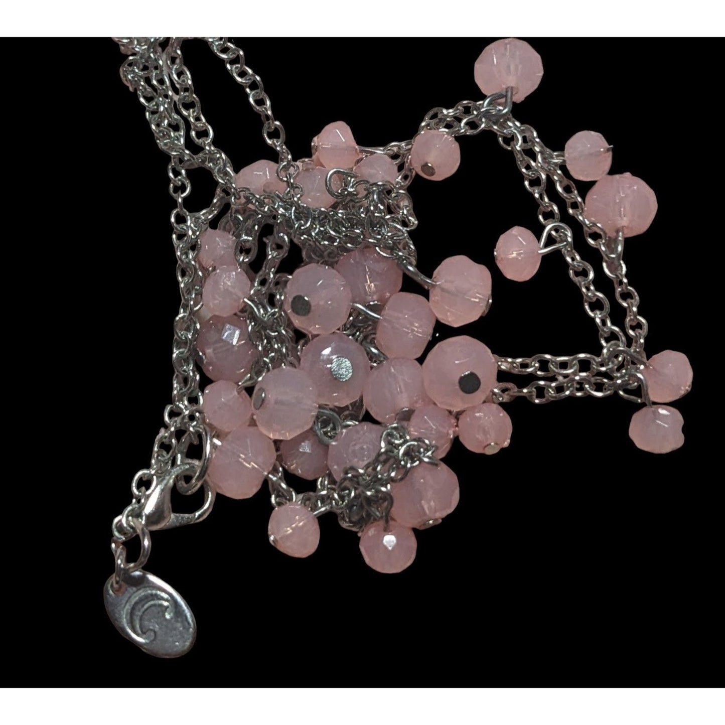 Charming Charlie Pink And Silver Necklace