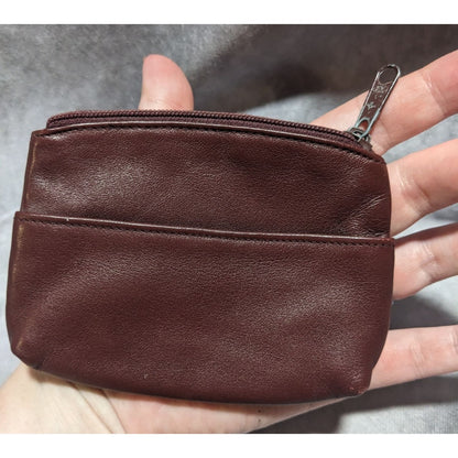 Mundi Maroon Zipper Pouch