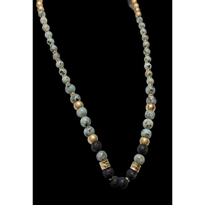 Lava Agate Beaded Necklace