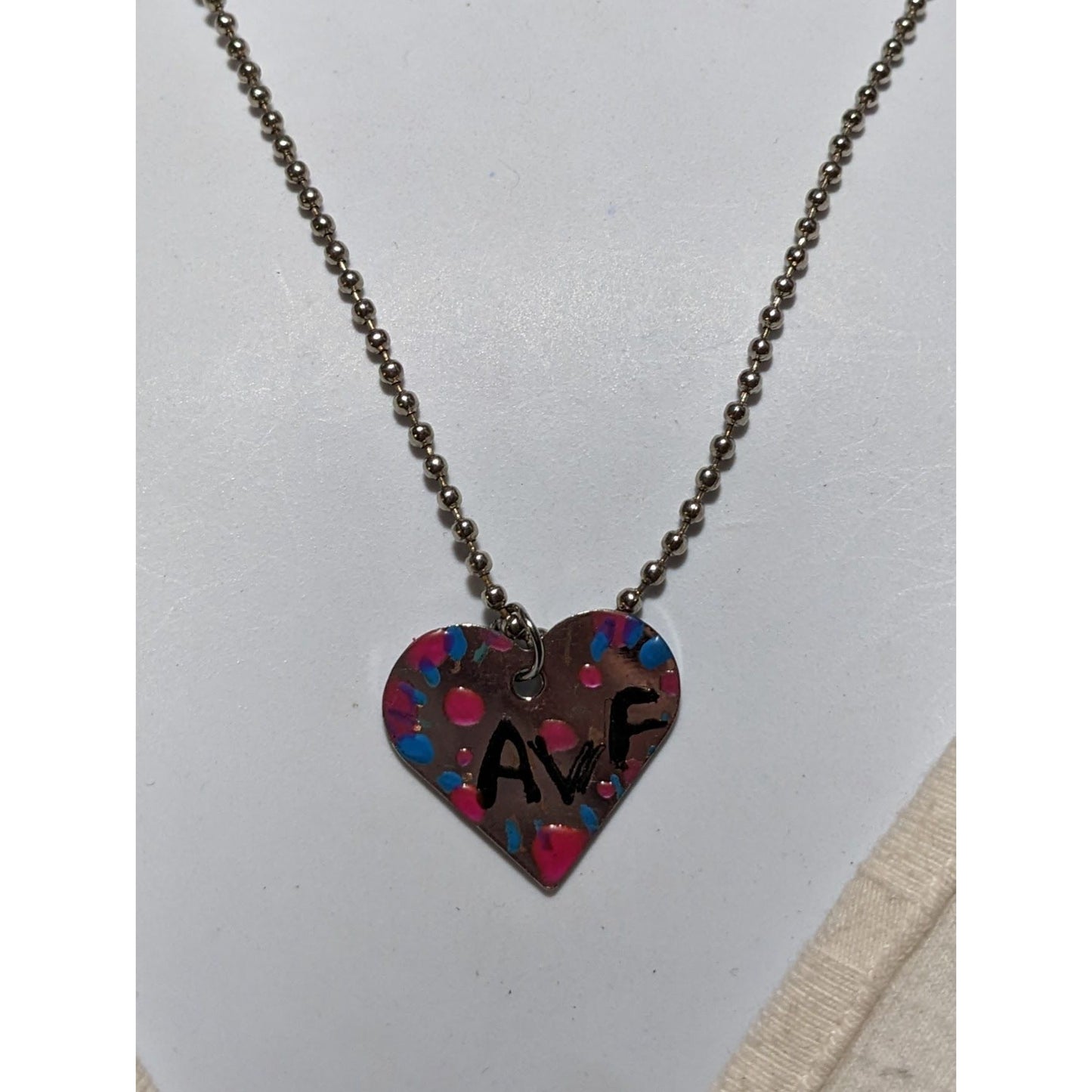 Handmade Heart AVF Necklace