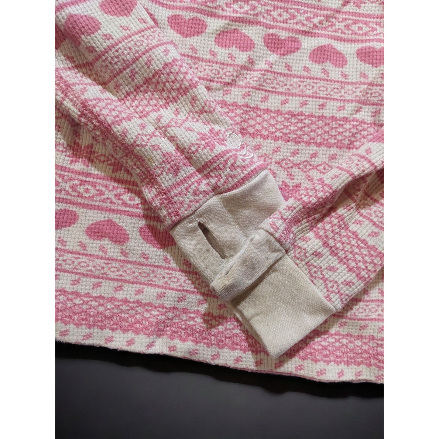 Cuddl Duds Pink And White Thermal