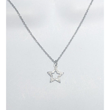 Minimalist Rhinestone Star Necklace