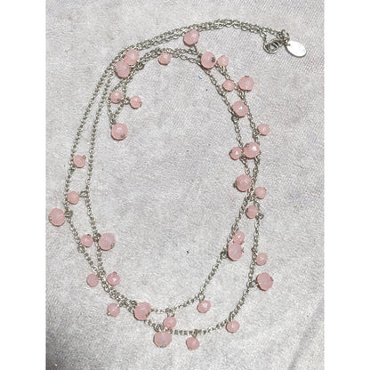 Charming Charlie Pink And Silver Necklace