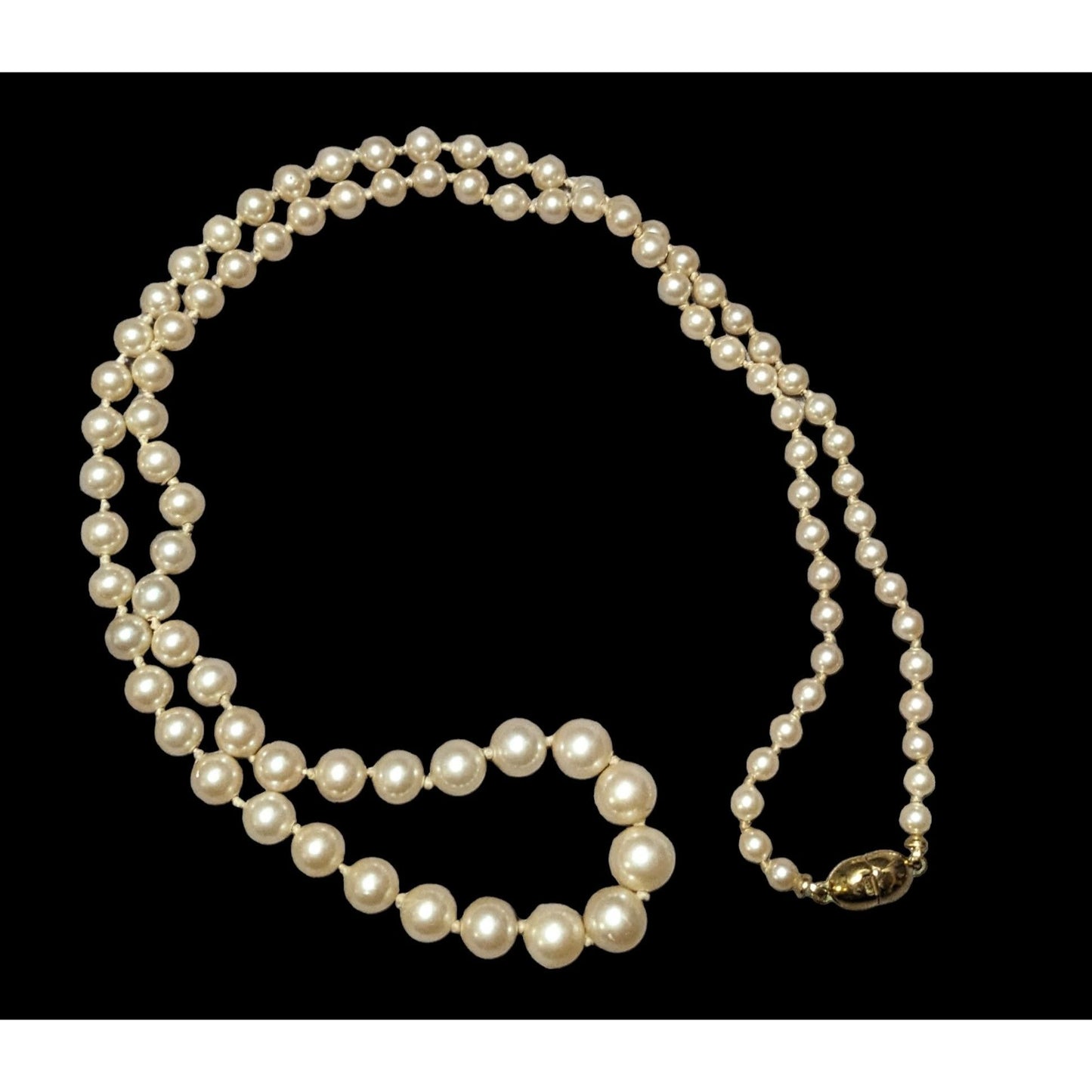 Vintage Monet Graduated Faux Pearl Necklace