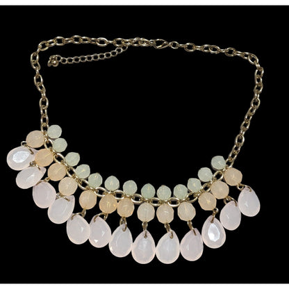 Pastel Gem Bib Necklace