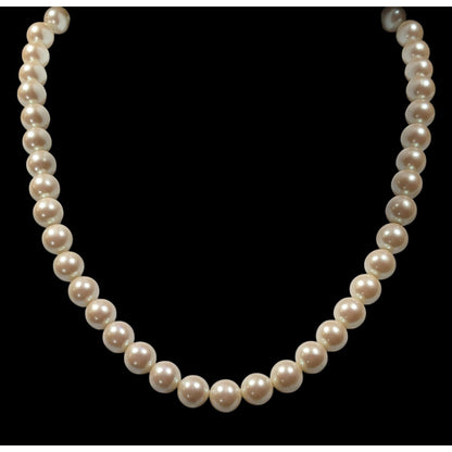 Vintage Monet Faux Pearl Cream Beaded Necklace