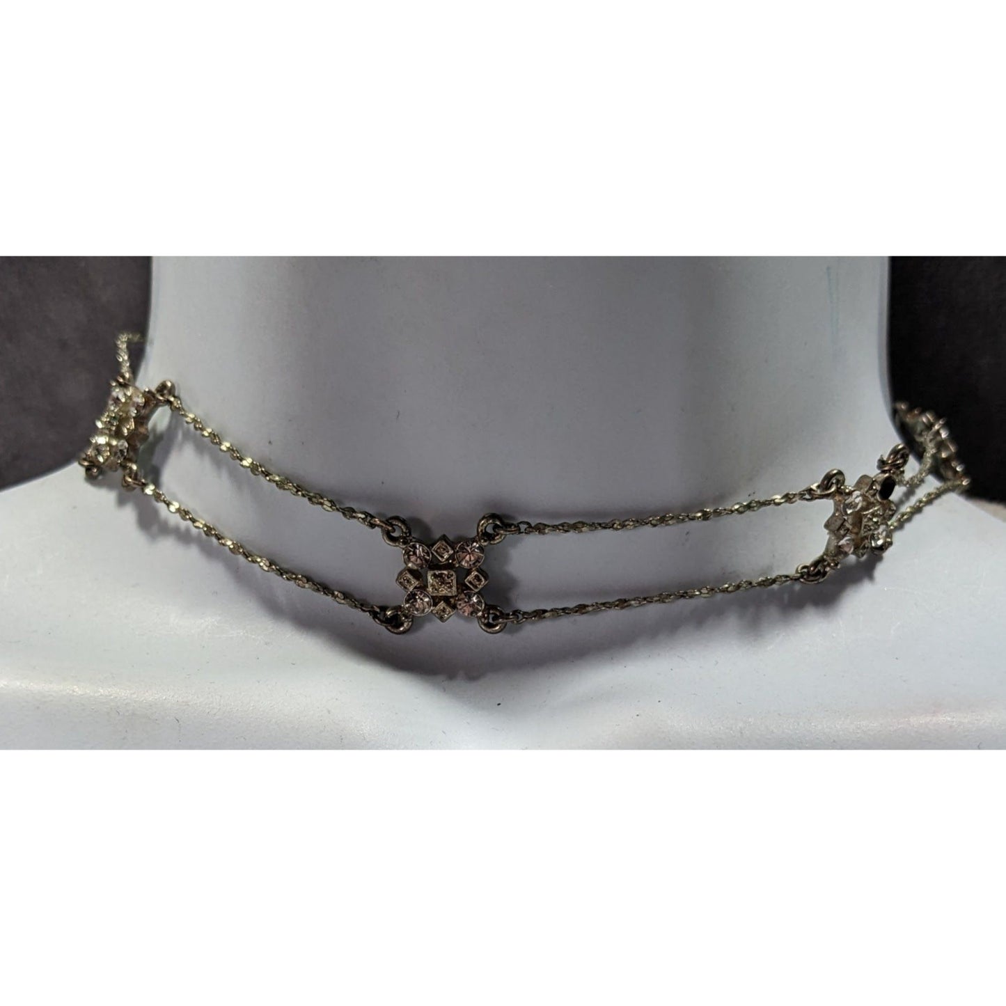 Icing Y2K Industrial Glam Rhinestone Choker Necklace
