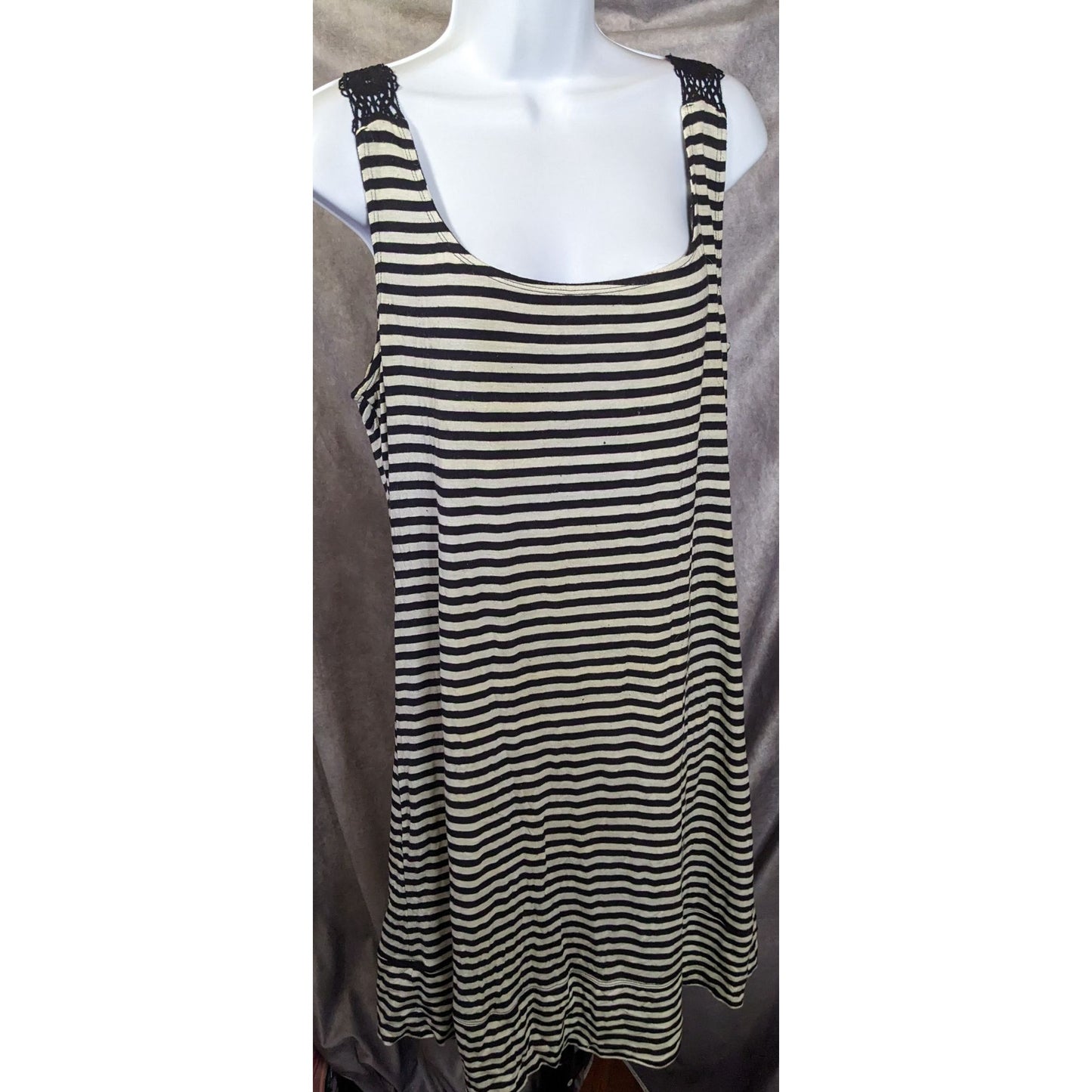Black And White Stripe Reversible Dress