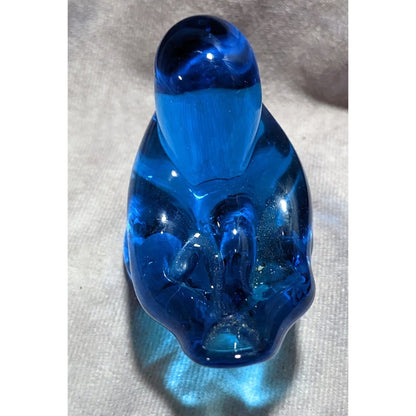 Terra Studios Signed Blue Art Glass Bird