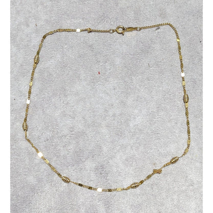 Gold Beaded Chain Necklace