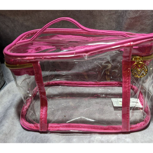 Pink And Clear Cosmetic Bag