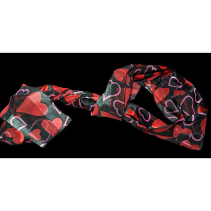 Red And Black Heart Scarf