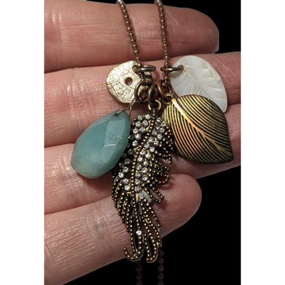 Vintage 90s American Eagle Bohemian Charm Necklace