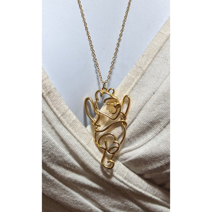 Gold Winnie The Pooh Necklace