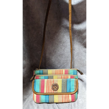 Relic Retro Rainbow Striped Crossbody Bag