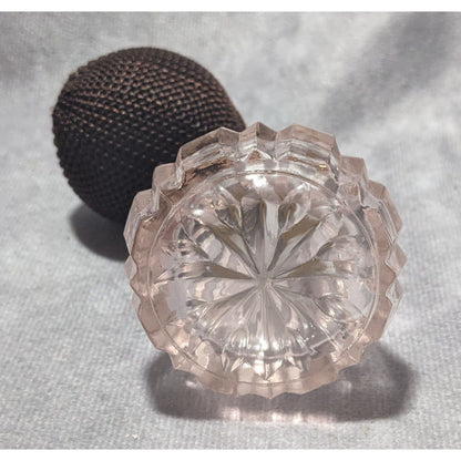 Vintage Pink Crystal Perfume Bottle