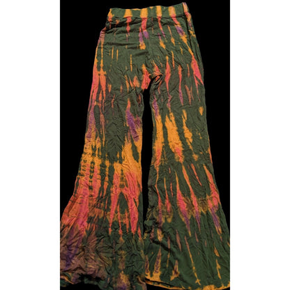 Retro Rainbow Tie Dye Flares