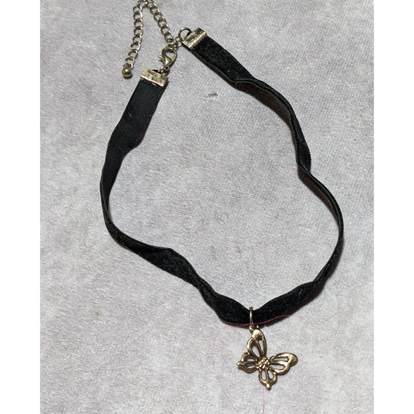 90s Velvet Butterfly Choker