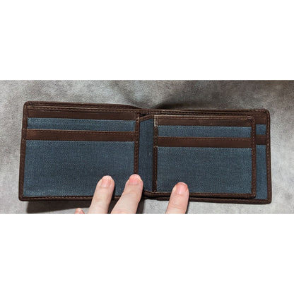 Eddie Bauer Blue Canvas Wallet