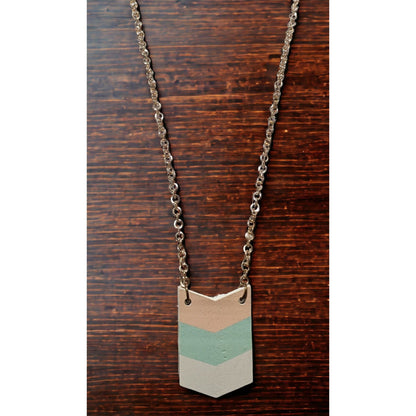 Striped Pastel Chevron Necklace