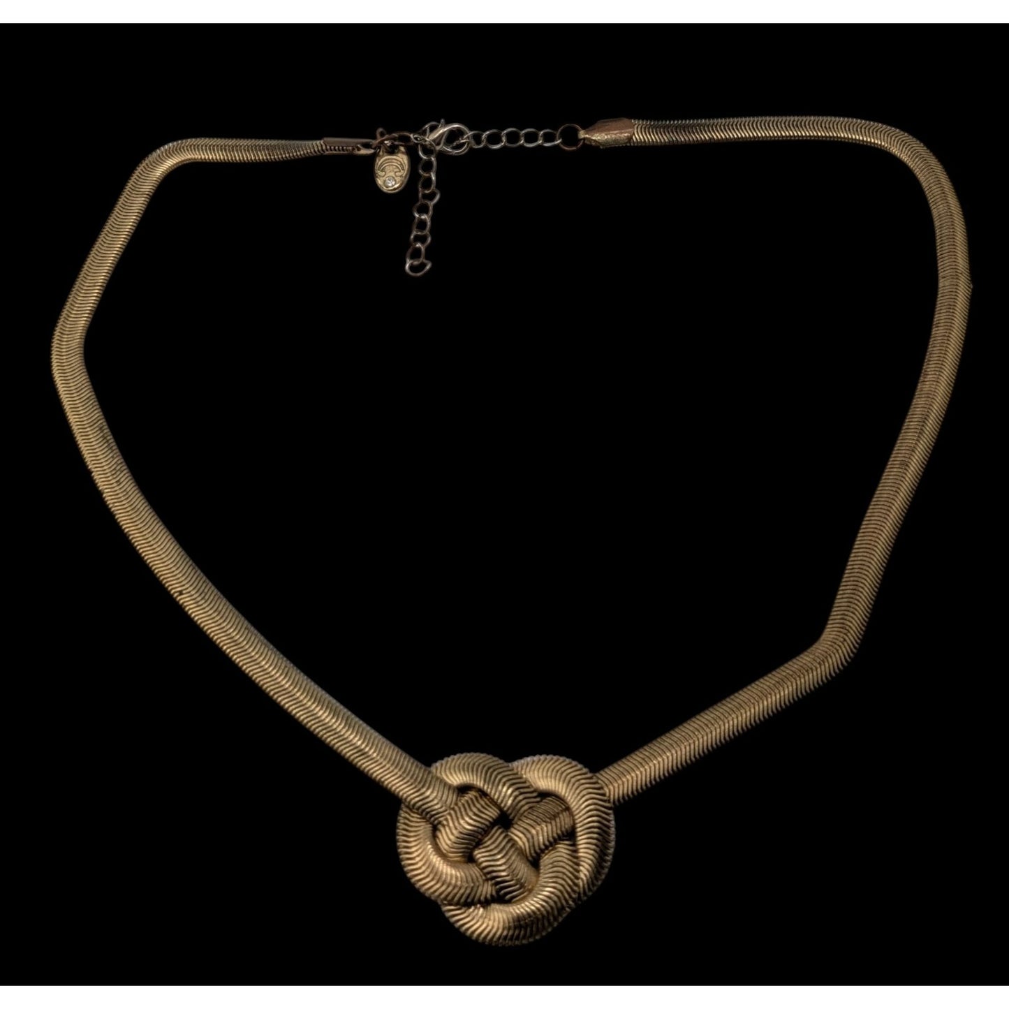 Charming Charlie Gold-Tone Knot Snake Chain Statement Necklace