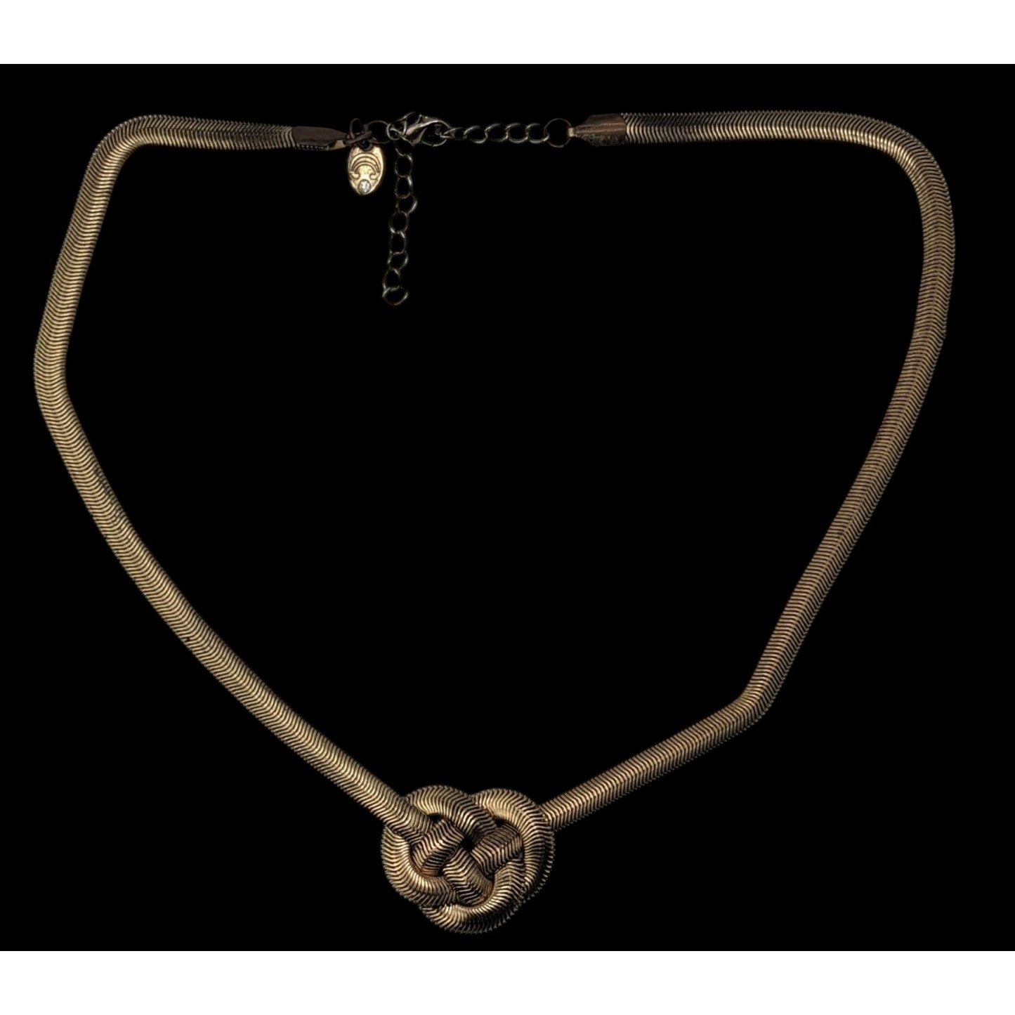 Charming Charlie Gold-Tone Knot Snake Chain Statement Necklace