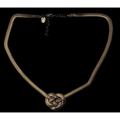 Charming Charlie Gold-Tone Knot Snake Chain Statement Necklace
