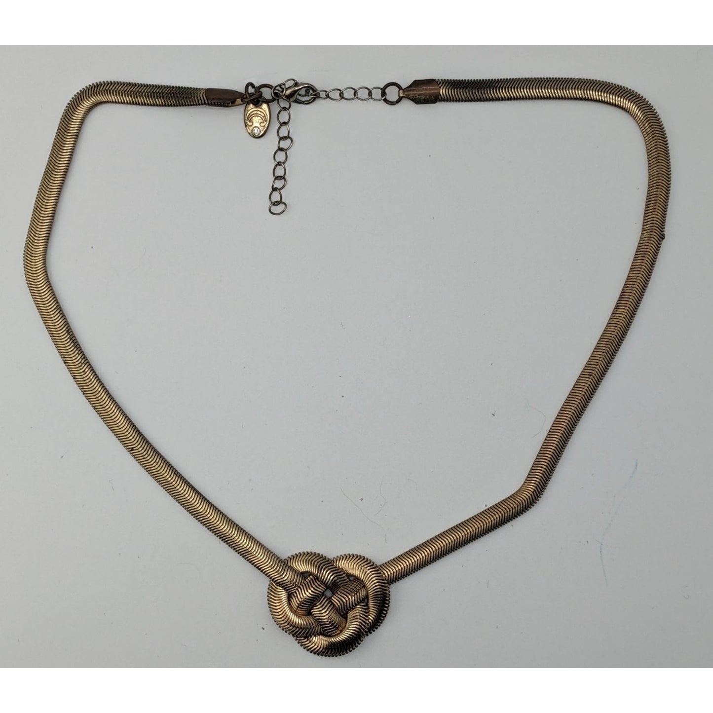 Charming Charlie Gold-Tone Knot Snake Chain Statement Necklace