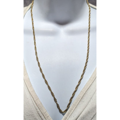 Simple Gold Rope Chain Necklace