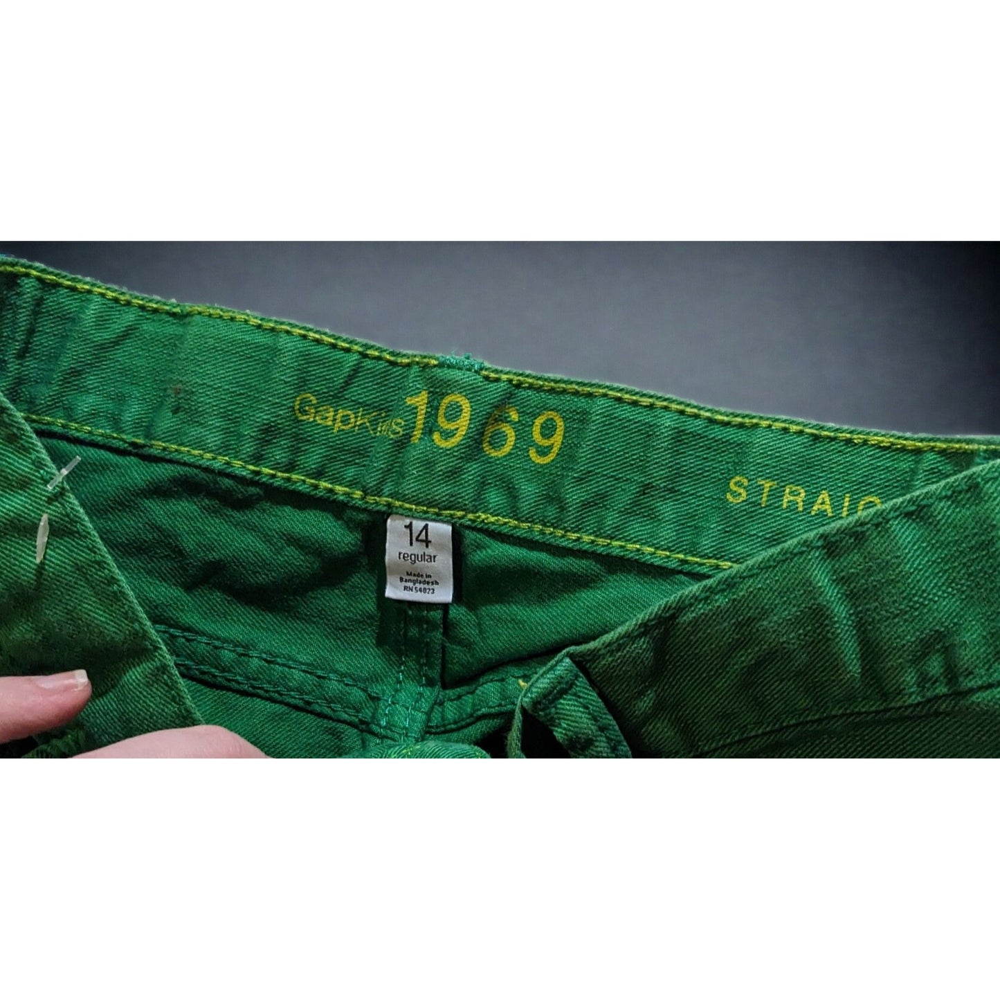 Gap Kids 1969 Straight Green Jeans