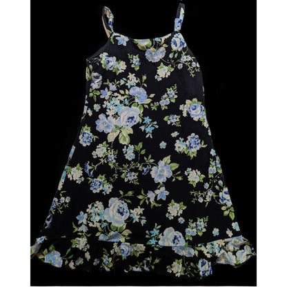 Vintage 90s Plum Floral Summer Dress