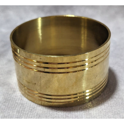 Ribbed Brass Napkin Rings (6)