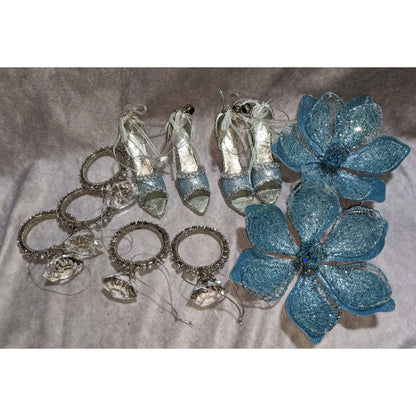 Blue And Silver Glitter Princess Ornaments (11)