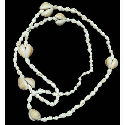 Vintage Beachy Cowrie Mixed Shell Necklace