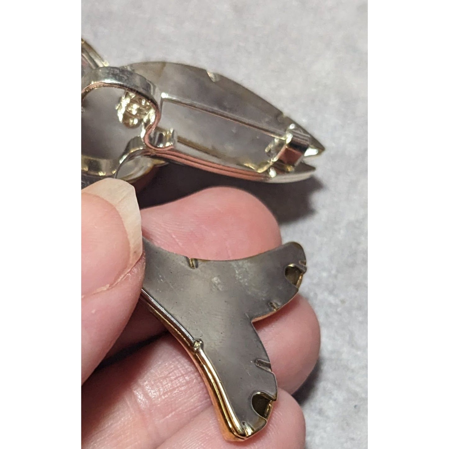 Vintage Silver And Gold Tone Fish Brooch/Pendant