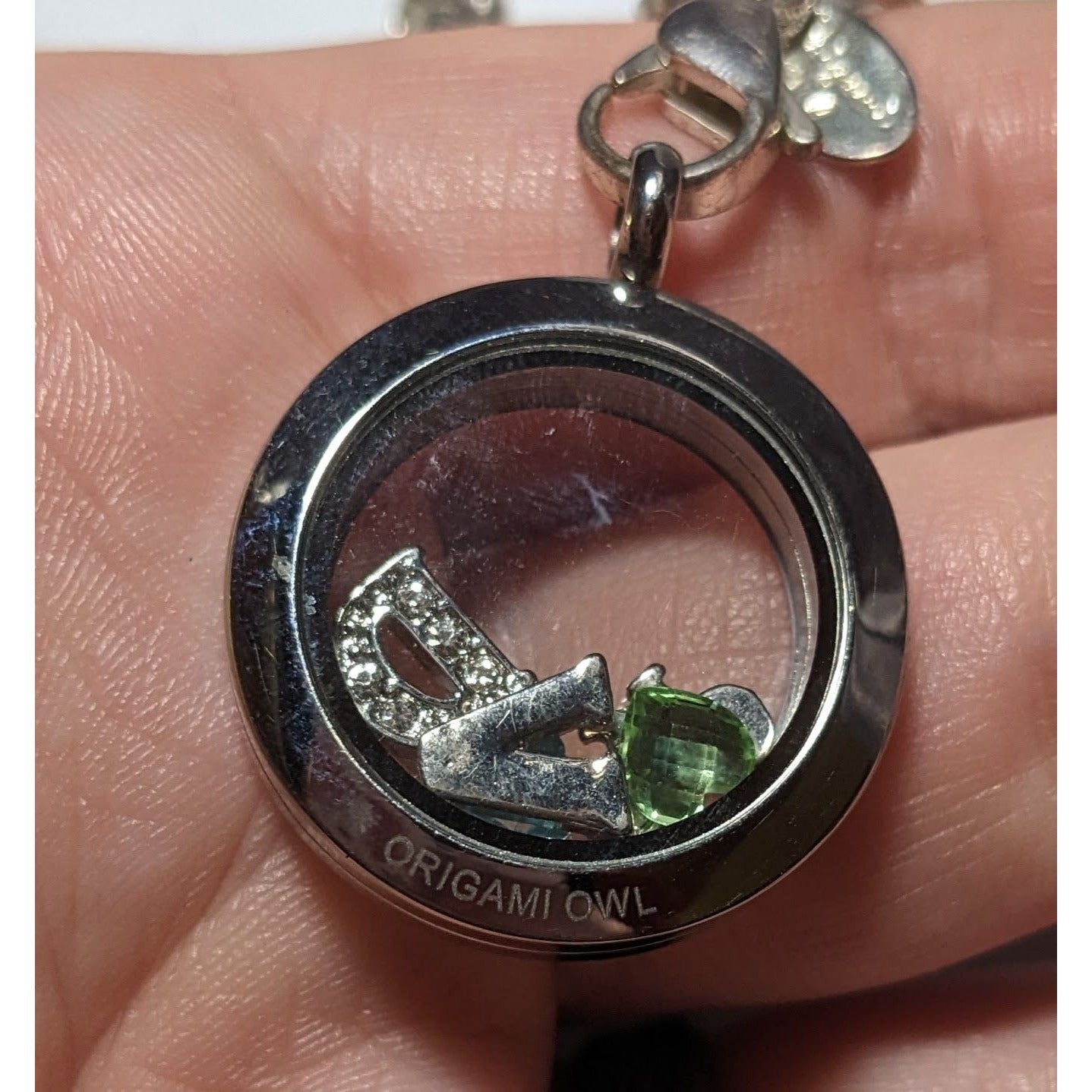 Origami Owl Silver Floating Locket Necklace