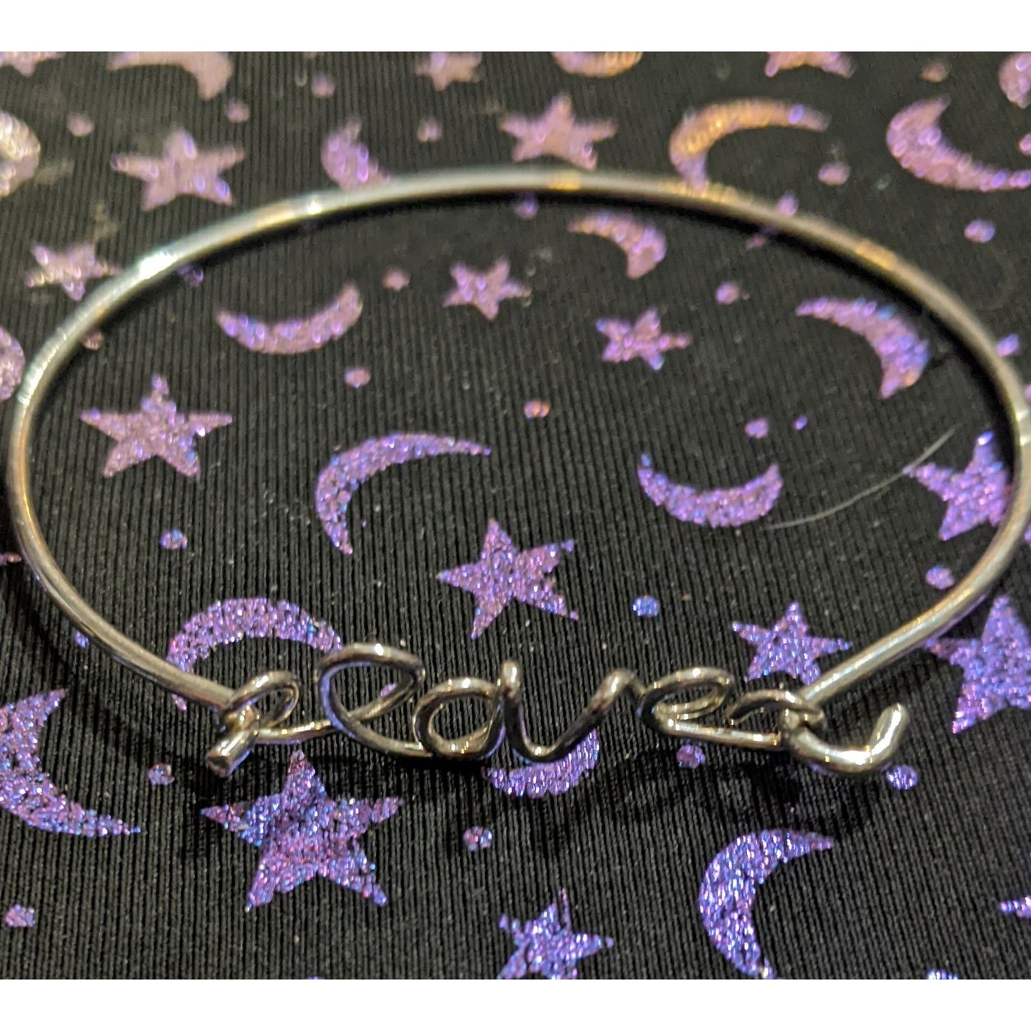 Love Cursive Minimalist Wire Wrap Bracelet