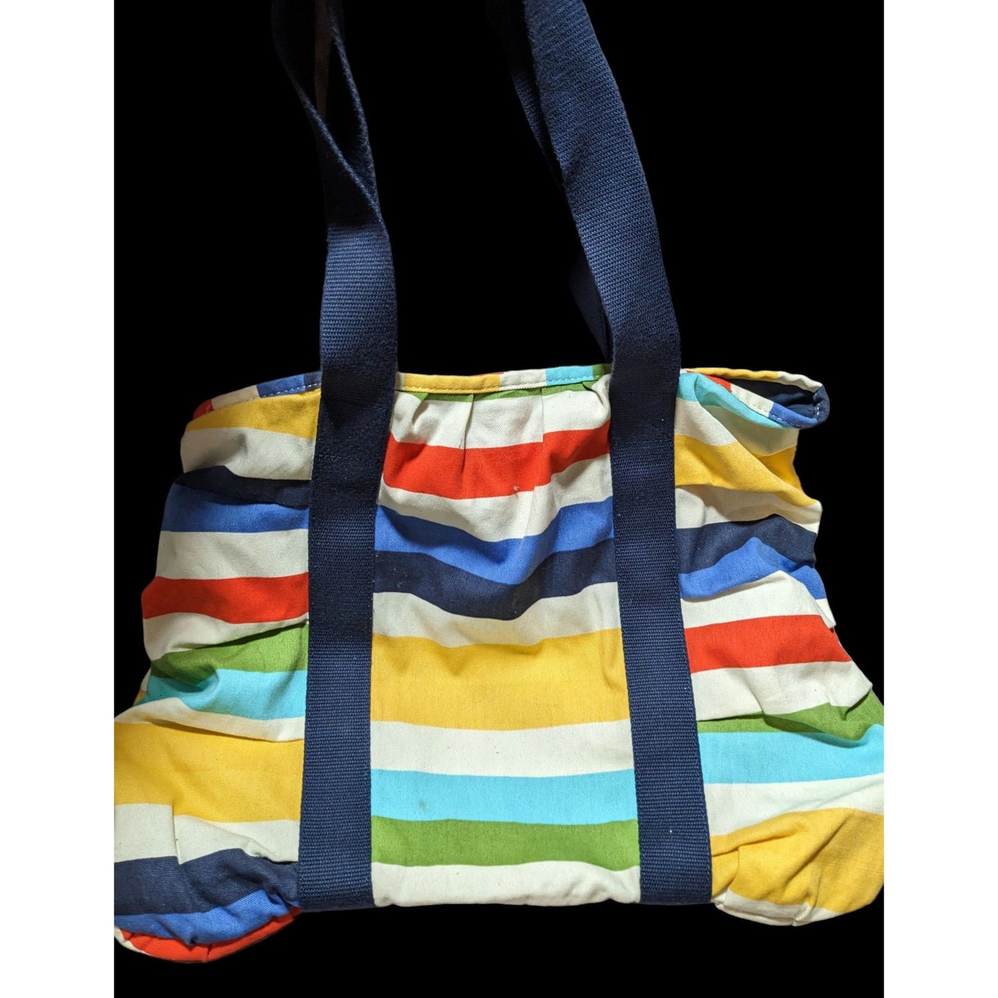 Retro Roxy Striped Canvas Beachy Tote Bag