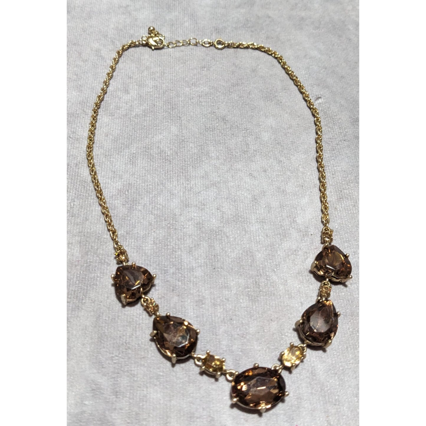 Elegant Brown Glass Necklace