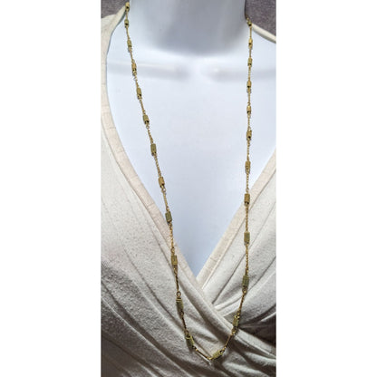 Vintage Rope Coil Spiral Bar Link Necklace