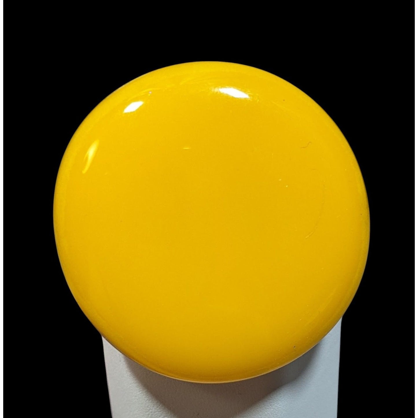 Vintage Large Yellow Glass Disk Statement Ring