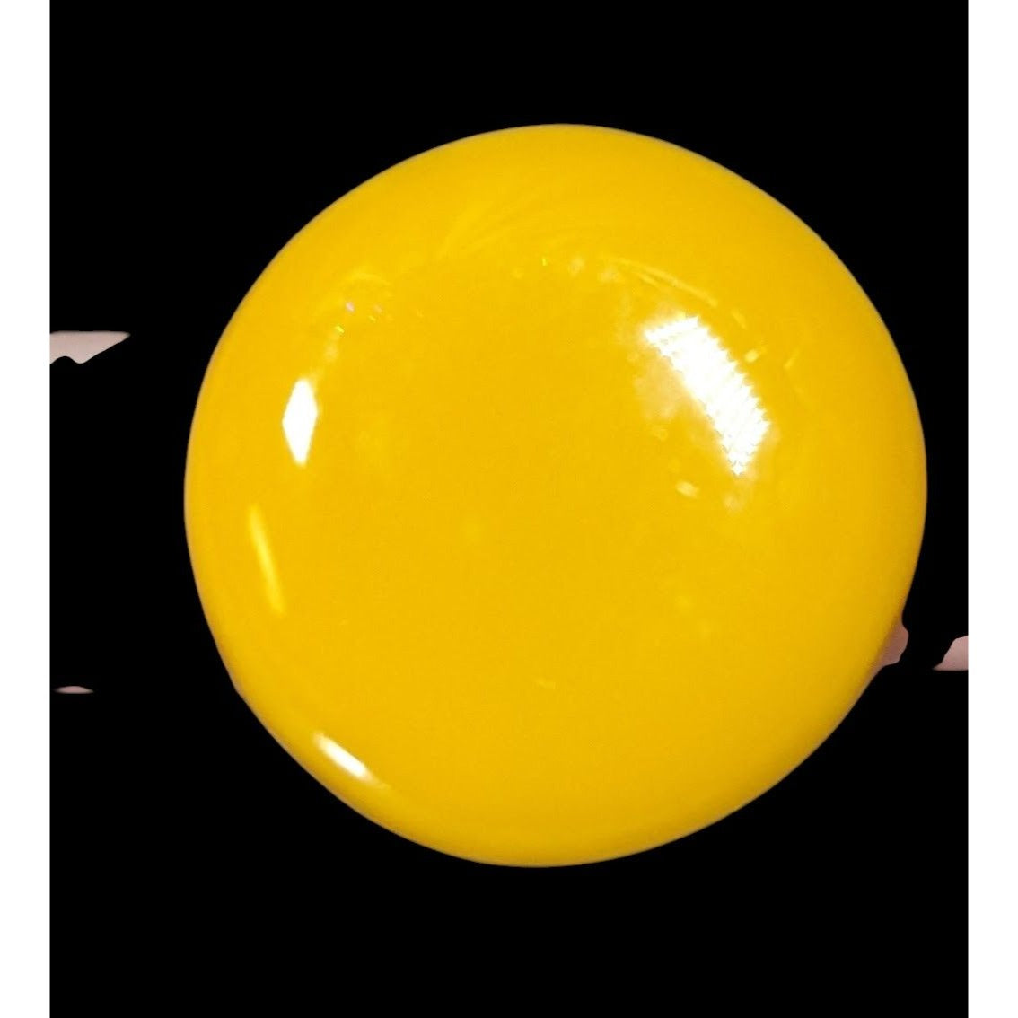 Vintage Large Yellow Glass Disk Statement Ring