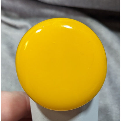 Vintage Large Yellow Glass Disk Statement Ring