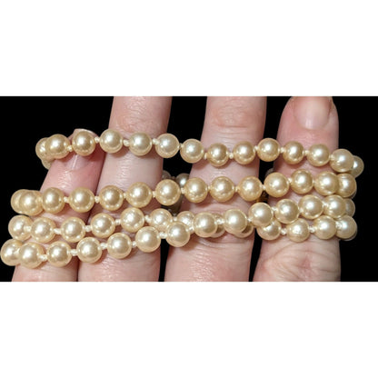 Vintage Faux Pearl Multistrand Faux Pearl Bracelet